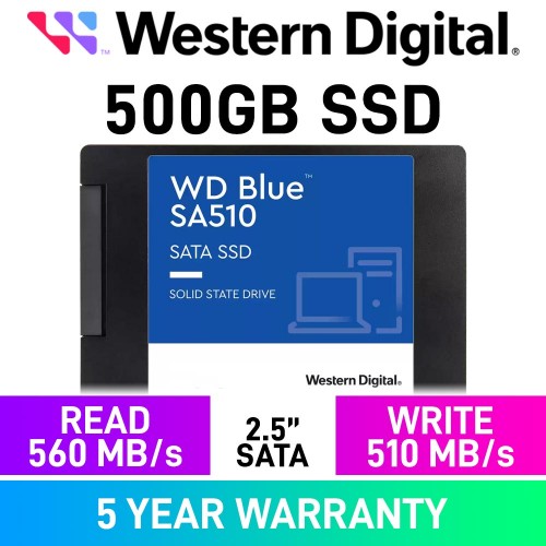 Western Digital WD Blue SA510 2.5" SATA 6Gb/s SSD — 500GB