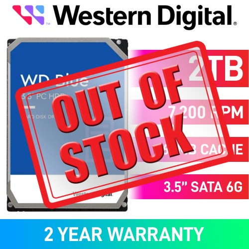 Western Digital Blue WD10EZEX Hard Drive, SATA 6Gb/s, 3.5", 7200RPM — 1TB