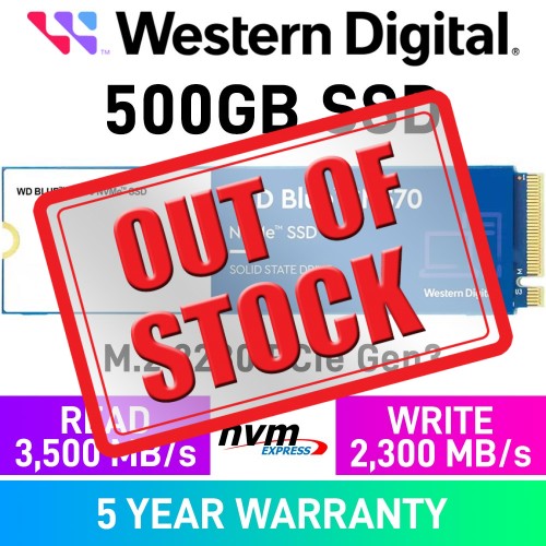 Western Digital WD Blue SN570 PCIe Gen3x4 M.2 2280 NVMe SSD — 500GB