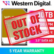 Western Digital Gold WD102KRYZ Hard Drive, SATA 6Gb/s, 3.5", 7200RPM — 10TB