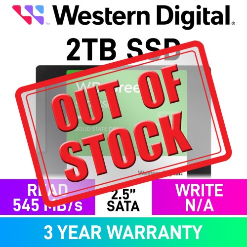 Western Digital WD Green 2.5" SATA 6Gb/s SSD — 2TB