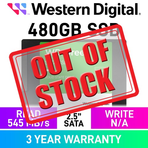 Western Digital WD Green 2.5" SATA 6Gb/s SSD — 480GB Western Digital WD Green 2.5" SATA 6Gb/s SSD — 480GB