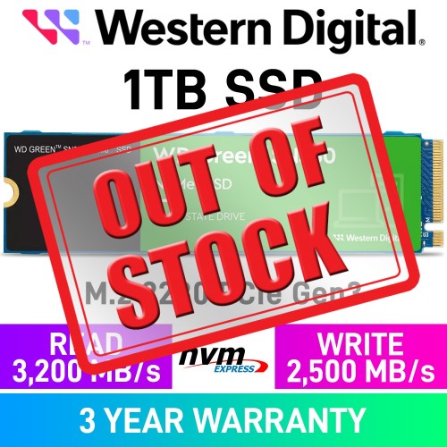 Western Digital WD Green SN350 PCIe Gen3x4 M.2 2280 NVMe SSD — 1TB
