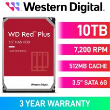 Western Digital Red Plus WD100EFGX Hard Drive, SATA 6Gb/s, 3.5", 7200RPM — 10TB Western Digital Red Plus WD100EFGX Hard Drive, SATA 6Gb/s, 3.5", 7200RPM — 10TB