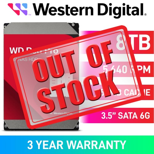 Western Digital Red Plus WD80EFPX Hard Drive, SATA 6Gb/s, 3.5", 5640RPM — 8TB