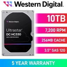 Western Digital Ultrastar DC HC330 0B42258 Hard Drive, SAS 12Gb/s, 3.5", 7200RPM — 10TB Western Digital Ultrastar DC HC330 0B42258 Hard Drive, SAS 12Gb/s, 3.5", 7200RPM — 10TB