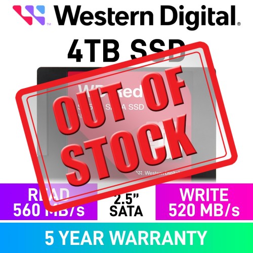 Western Digital WD Red SA500 2.5" SATA 6Gb/s SSD — 4TB