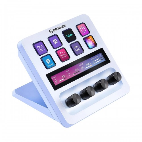 Elgato STREAM DECK + 8 LCD Key / 4 Encoder Dial / LCD Touch Panel USB Controller Keyboard — White