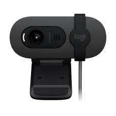 Logitech BRIO 100 Auto Light Correction Webcam with Privacy Filter, USB Type-A, FHD 1080p — Graphite