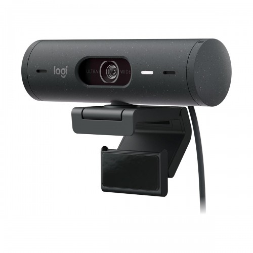 Logitech BRIO 500 Auto-Framing Webcam with Privacy Filter, Tripod Mountable, FHD 1080p — Graphite